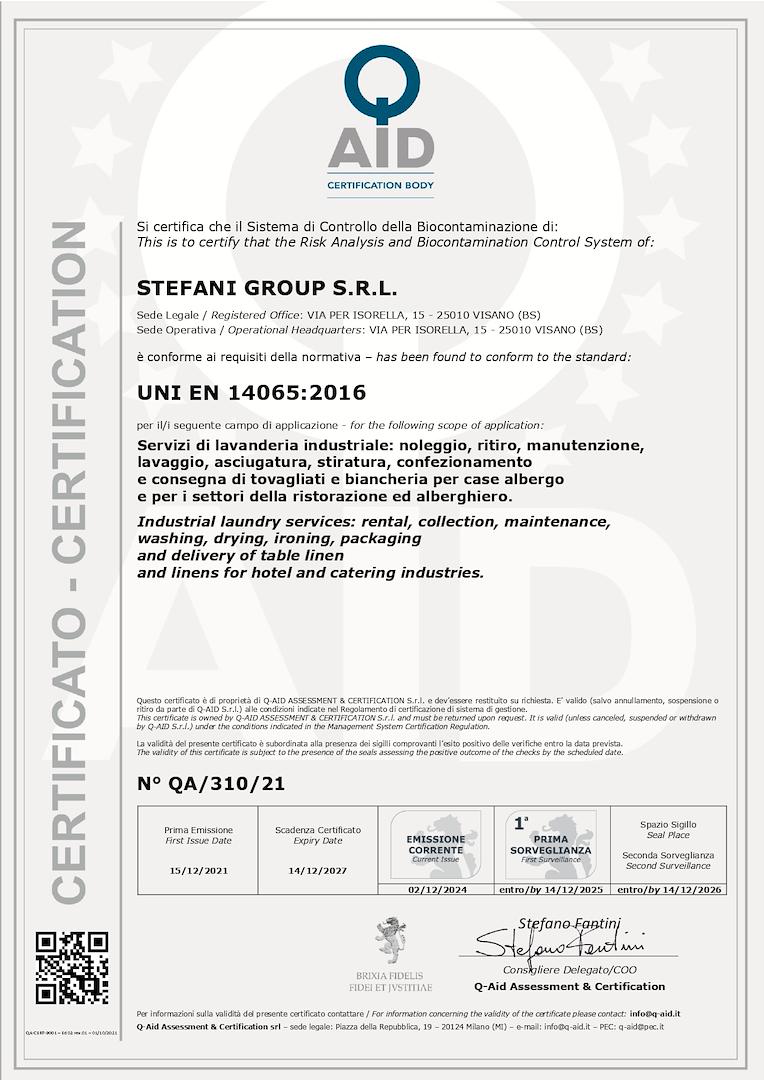 UNI EN 14065:2016 - Controllo della biocontaminazione