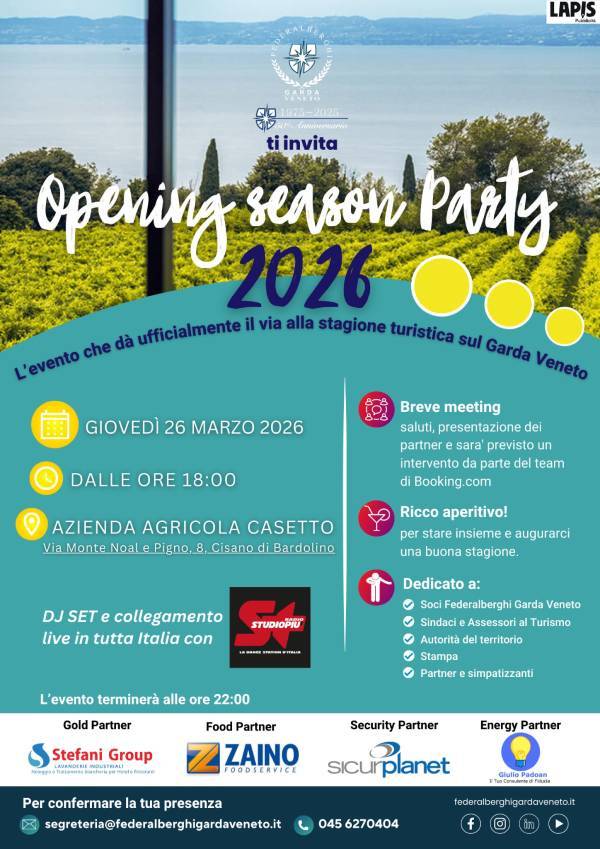 Stefani Group dà il via alla stagione turistica 2026 con Federalberghi Garda Veneto